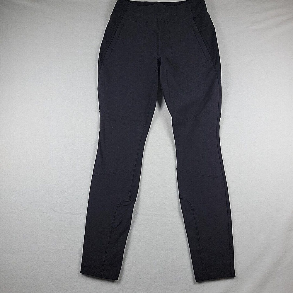 Athleta Highline Hybrid Ankle Tights Women's 8 Black Trekking Leggings